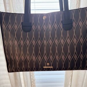 Spartina 449 Black and Tan Geometric Tote